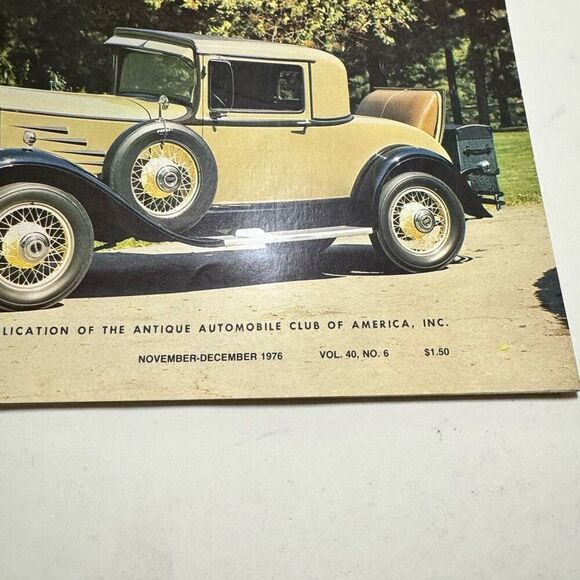 Antique Automobile 1976 Magazine November-December Volume 40 Issue 6 - Picture 2 of 4